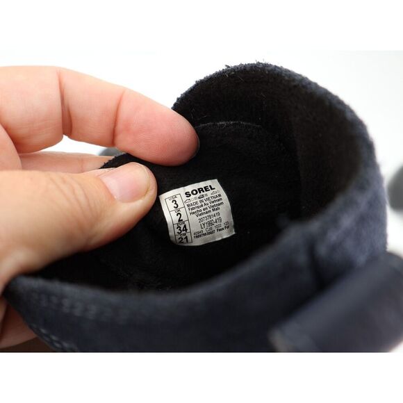 Sorel Kids' Explorer Waterproof Lace-Up Boot Blue Tall Winter Size 3 Leather - Picture 10 of 11